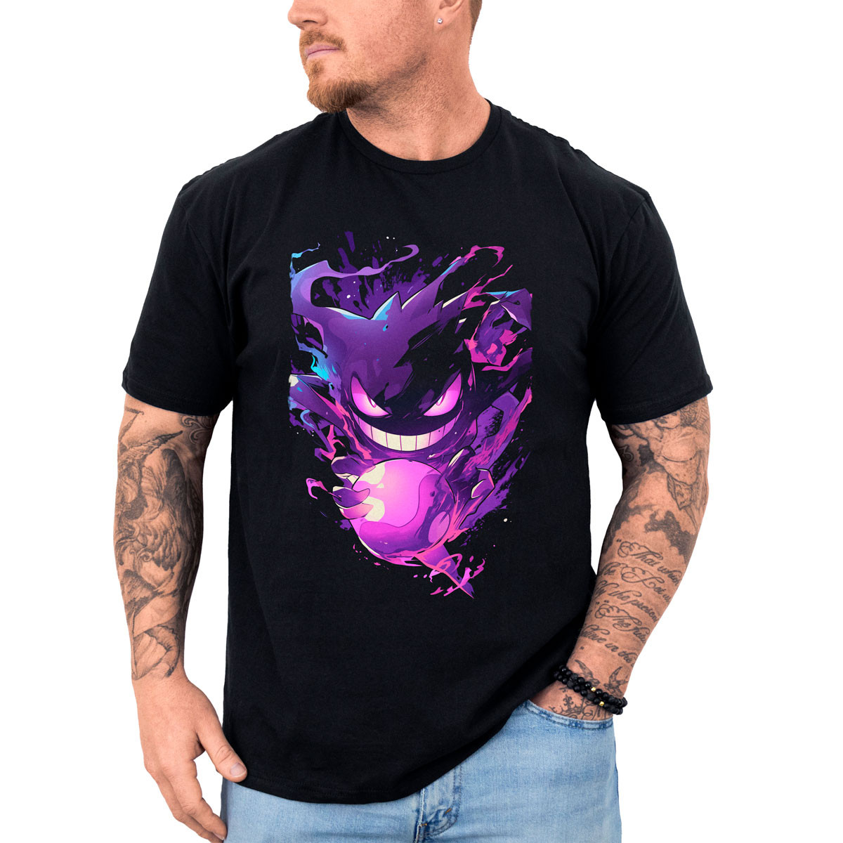 polera-hombre-anime-gastly-sketch-pok-mon-battle