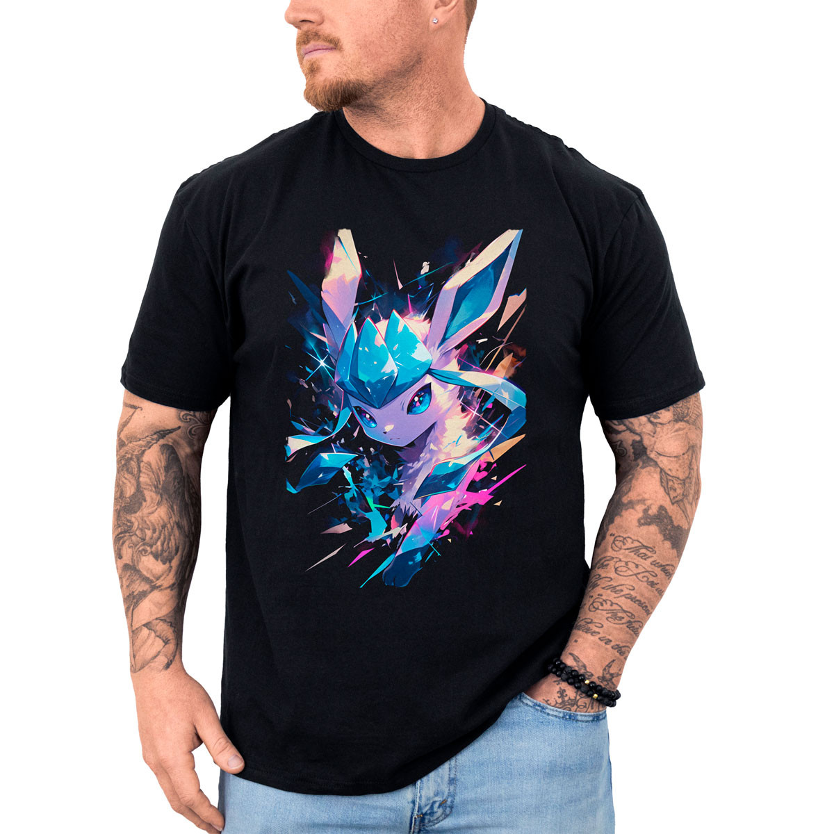 polera-hombre-anime-glaceon-batallas-pok-mon