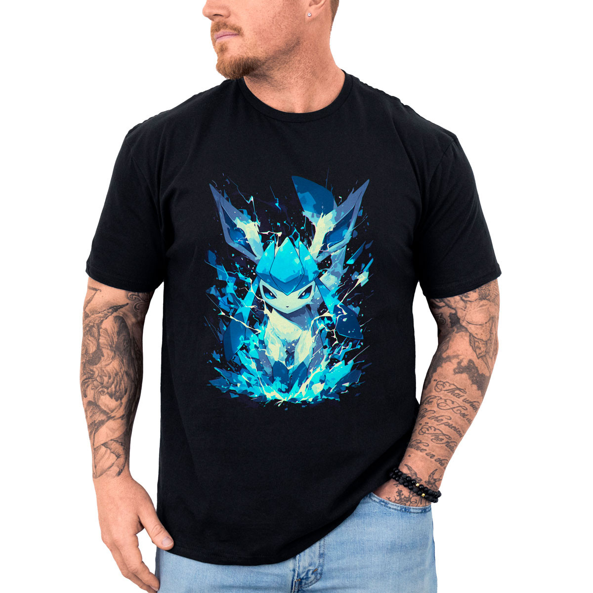 polera-hombre-anime-glaceon-battle-manga-corta