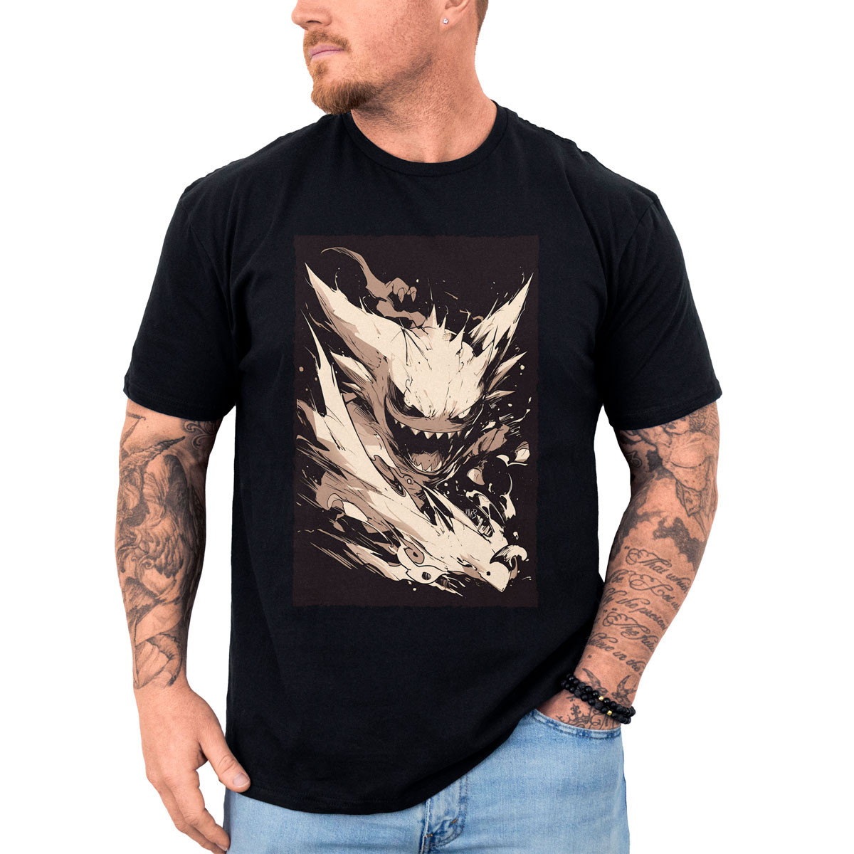 polera-hombre-anime-haunter-pok-mon-negro-sketch