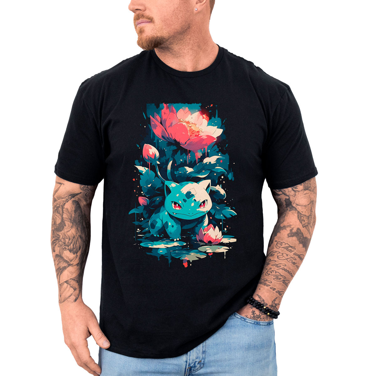 polera-hombre-anime-ivysaur-lotus-pokemon