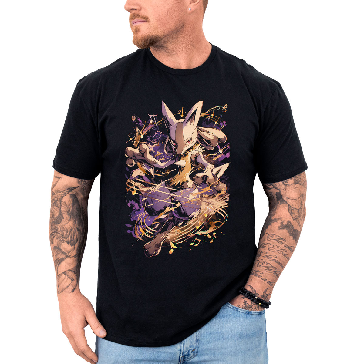 polera-hombre-anime-lucario-metal-sound-pok-mon