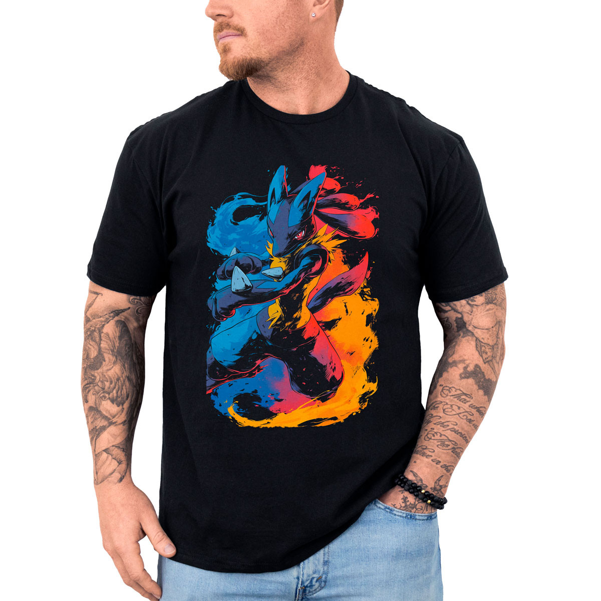 polera-hombre-anime-lucario-pok-mon-estampado-sketch