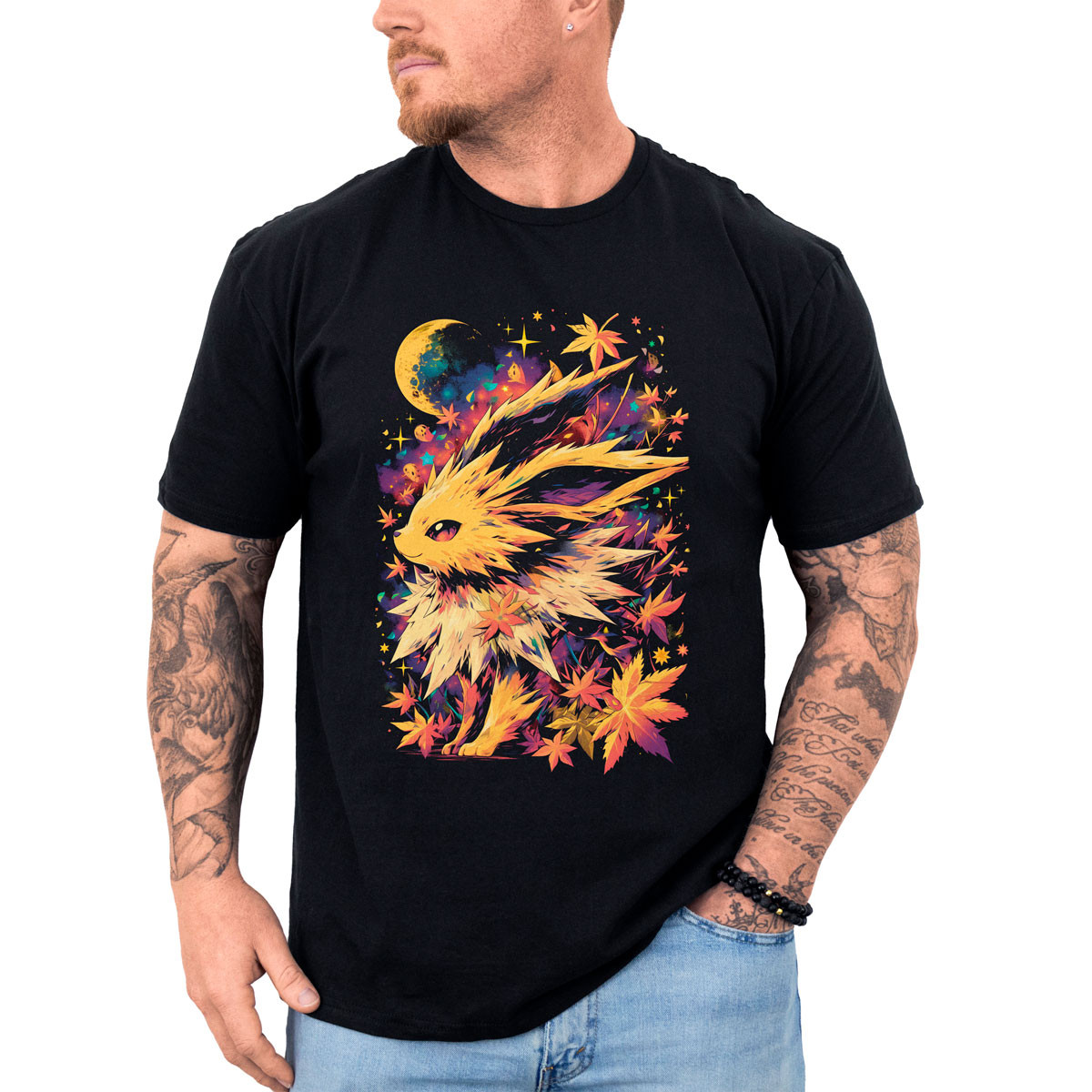 polera-hombre-anime-negra-entrenador-jolteon