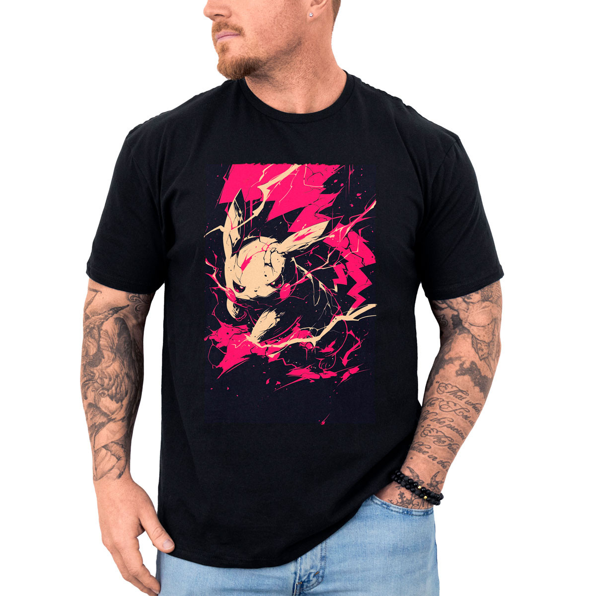 polera-hombre-anime-pikachu-electric-negro
