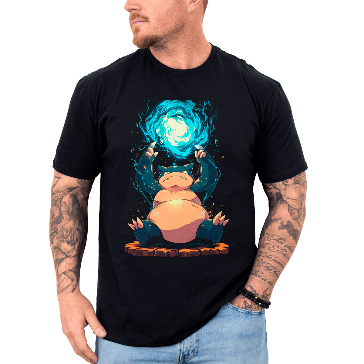 polera-hombre-anime-snorlax-glowing-pok-mon-batallas