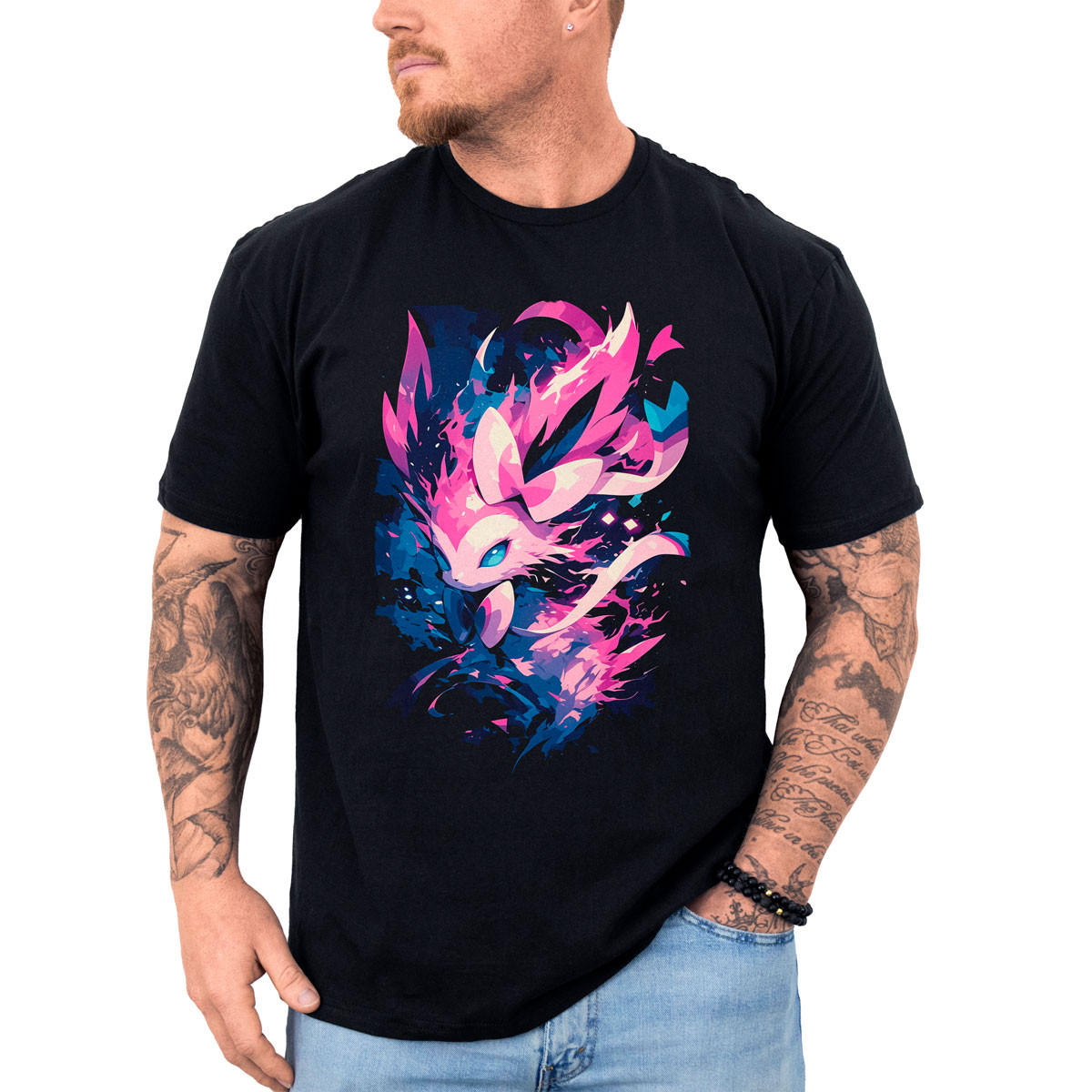 polera-hombre-anime-sylveon-negro-gym-silueta-pokemon