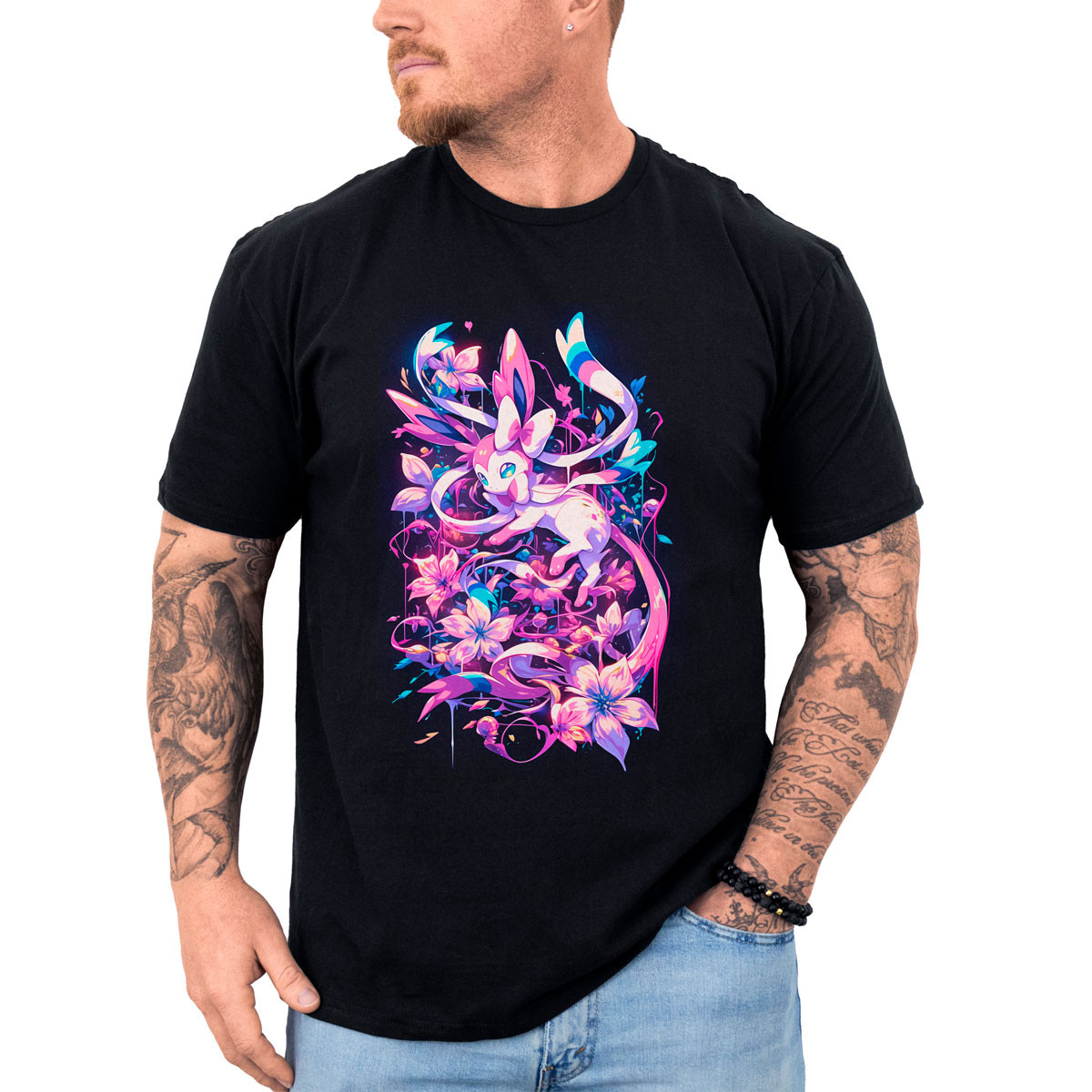polera-hombre-anime-sylveon-pink-flowers-pok-mon-1