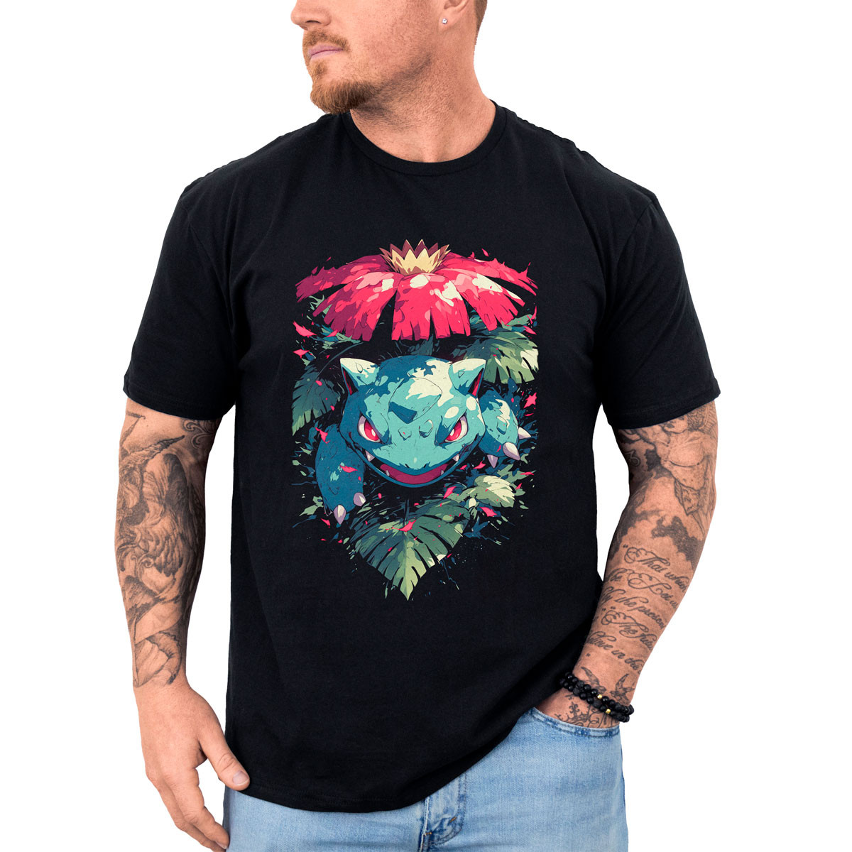polera-hombre-anime-venusaur-atacando-desde-pok-dex