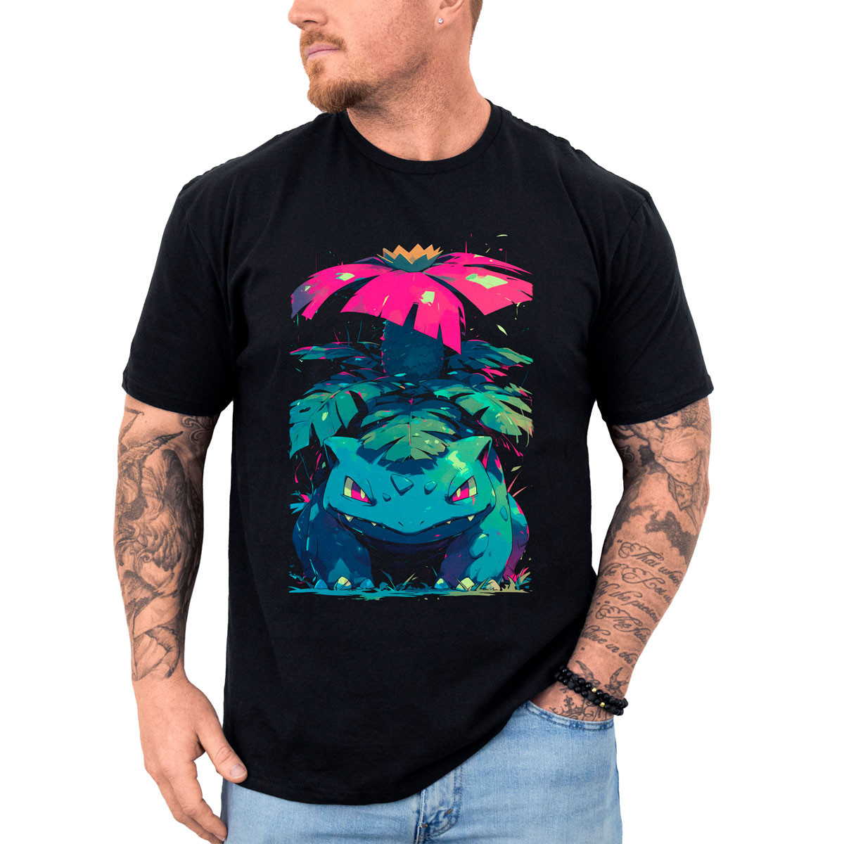 polera-hombre-anime-venusaur-pokemon-negro-1