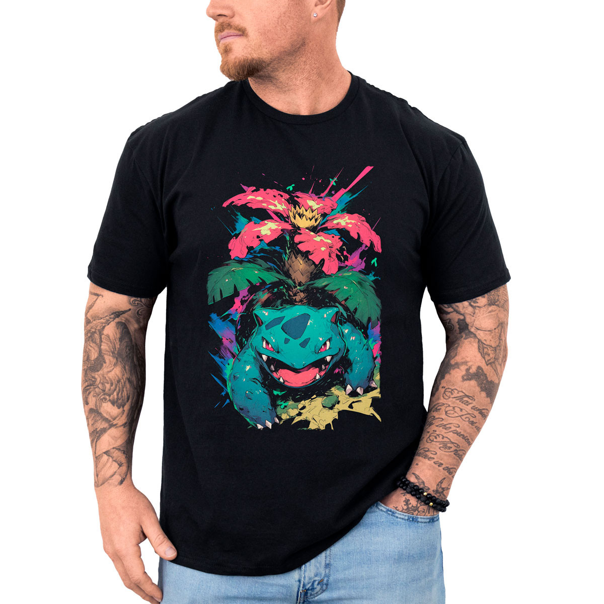 polera-hombre-anime-venusaur-seed-bomb-alta-calidad