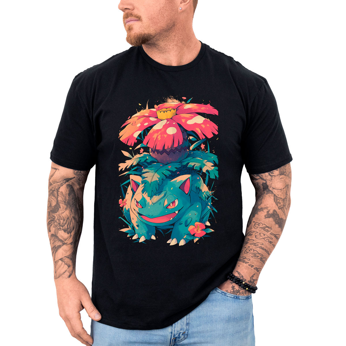 polera-hombre-anime-venusaur-worry-seed-pok-mon-design