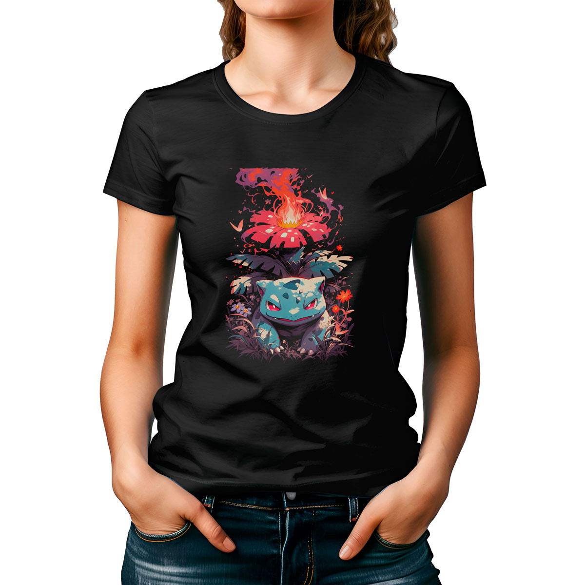 polera-manga-corta-batalla-de-ivysaur-con-polvo-sopor-fero