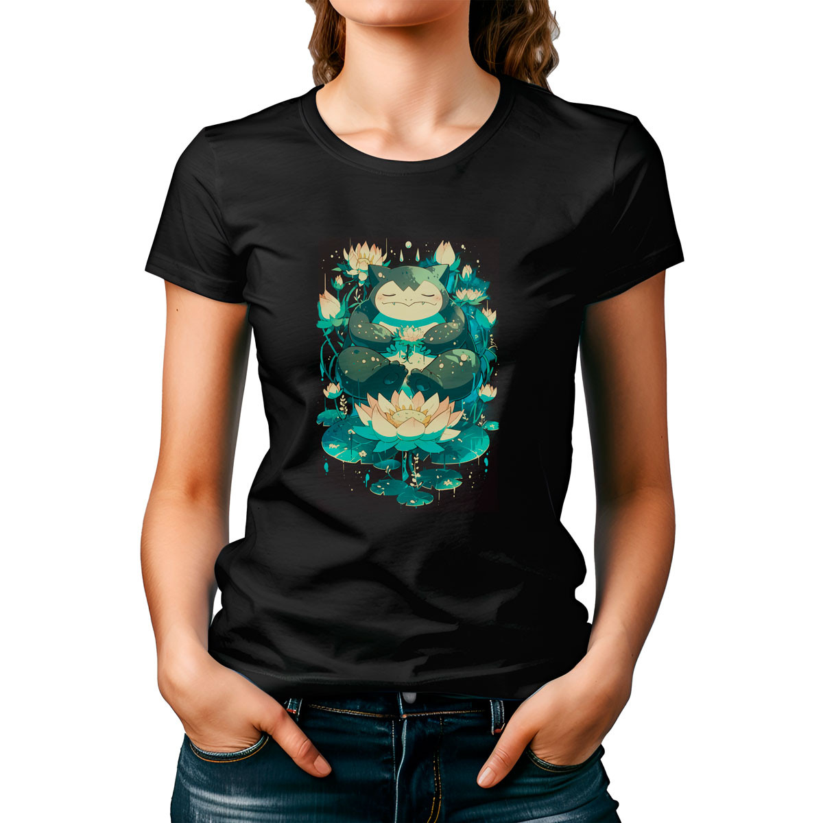 polera-mujer-algod-n-batalla-dise-o-snorlax-pokemon-anime