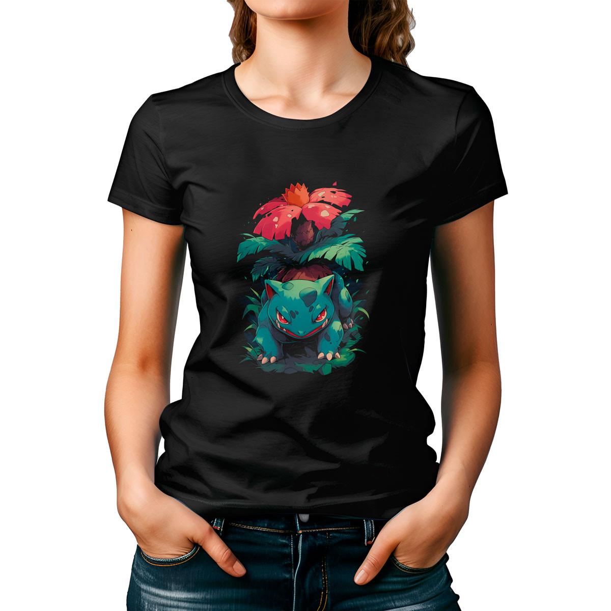 polera-mujer-algod-n-gym-dise-o-ivysaur-anime-negro