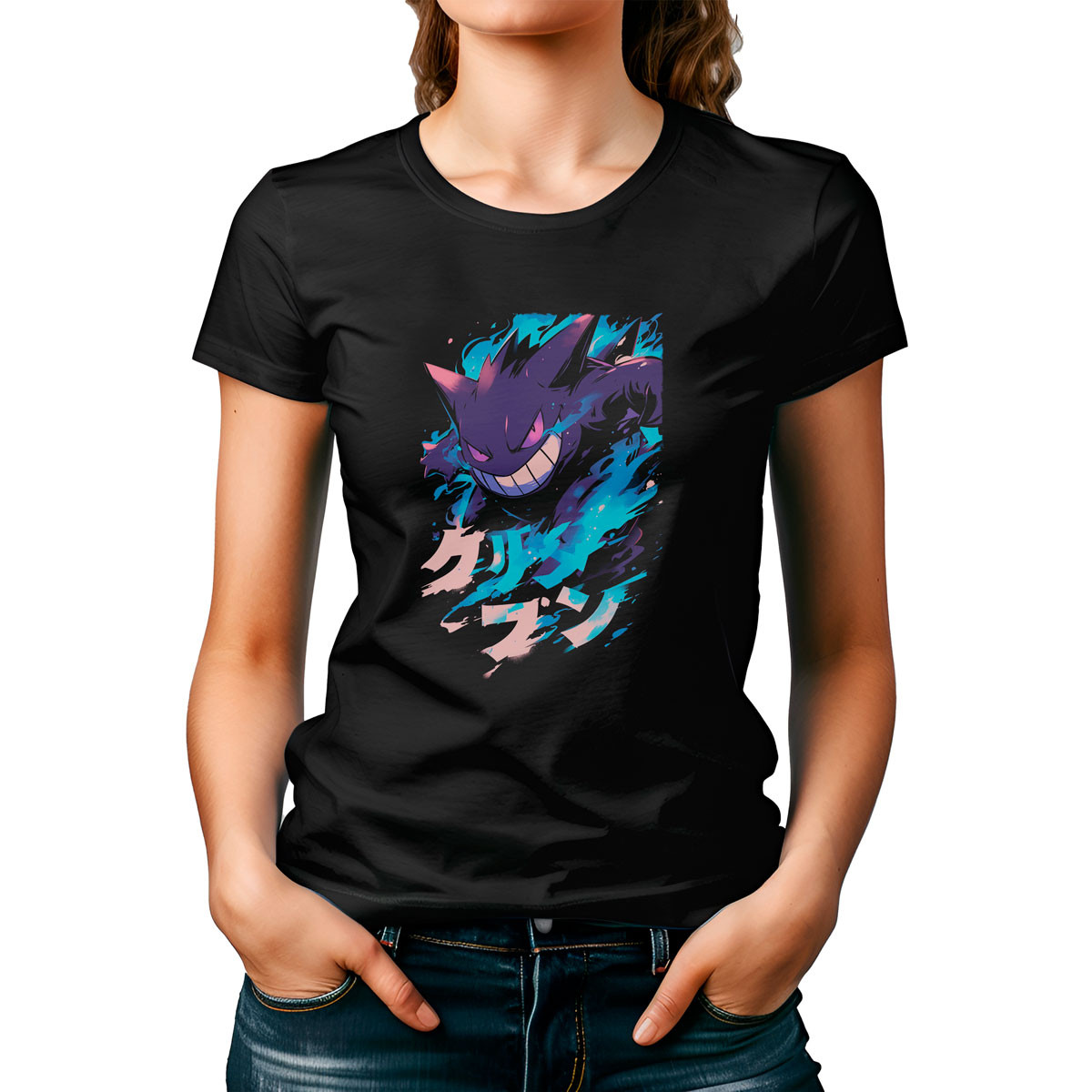 polera-mujer-batallas-pok-mon-gengar-ink-design