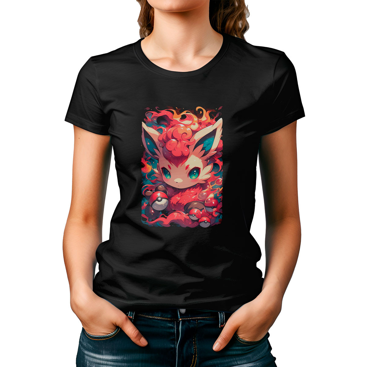 polera-mujer-dise-o-vulpix-pokeballs-anime-negra