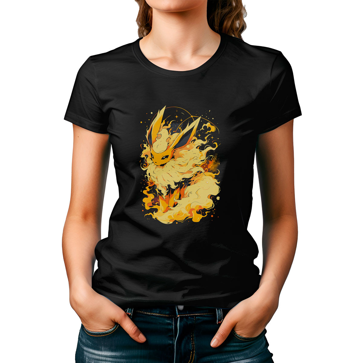 polera-mujer-estampada-brillo-frontal-flareon-anime