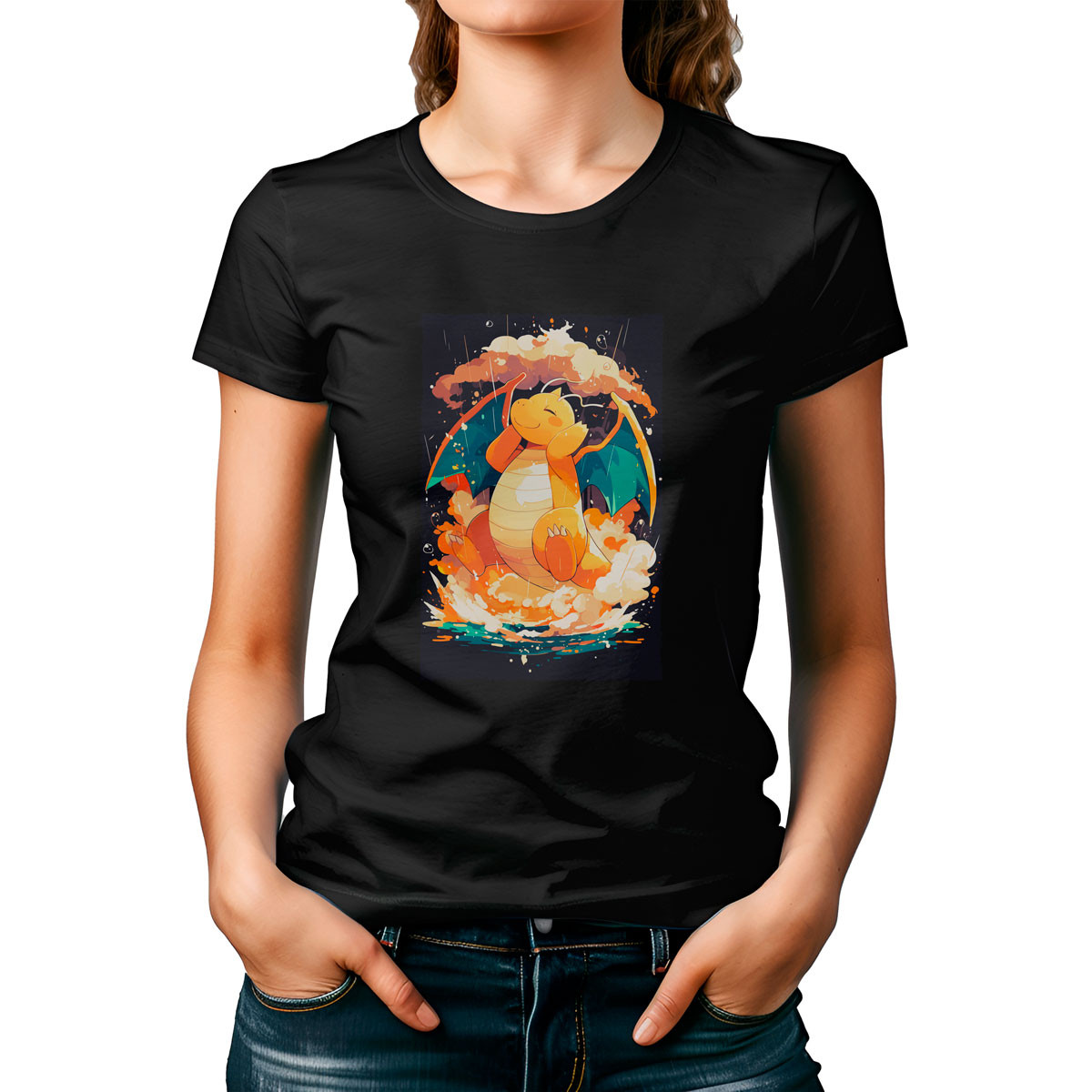polera-mujer-estampada-dragonite-rain-dance-dise-o-entrenador-pok-mon
