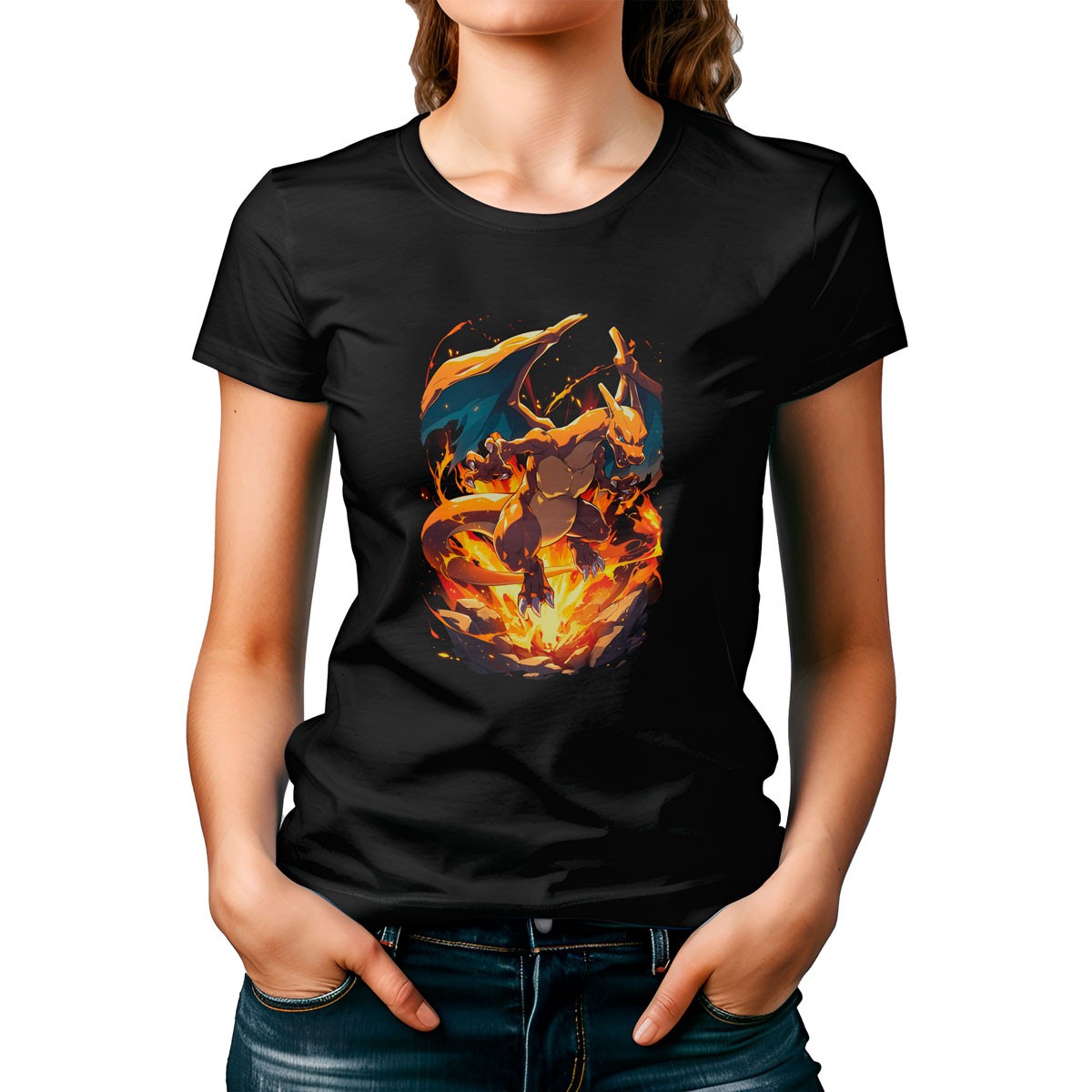 polera-mujer-estampada-frontal-charizard-ember-anime