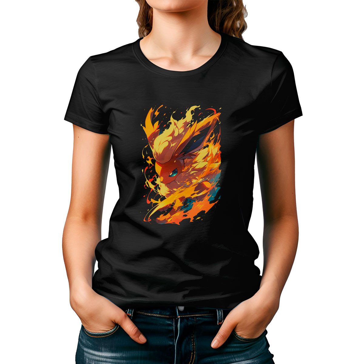 polera-mujer-estampada-frontal-flareon-fire-fang-en-batalla