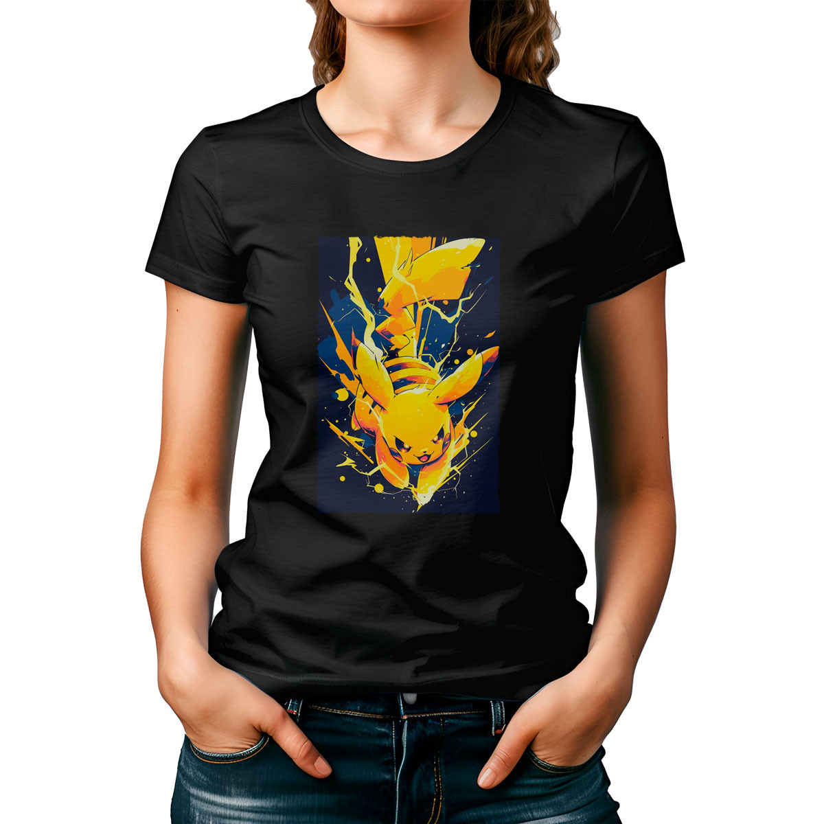 polera-mujer-estampada-frontal-pikachu-electric-anime-13