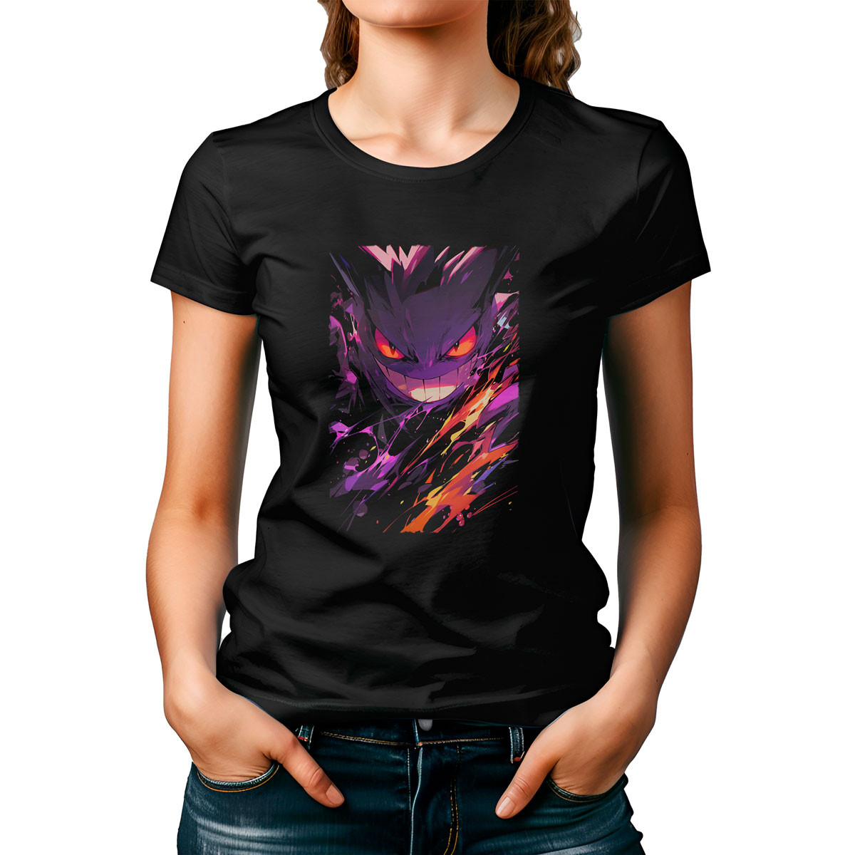 polera-mujer-estampada-gengar-ojos-anime