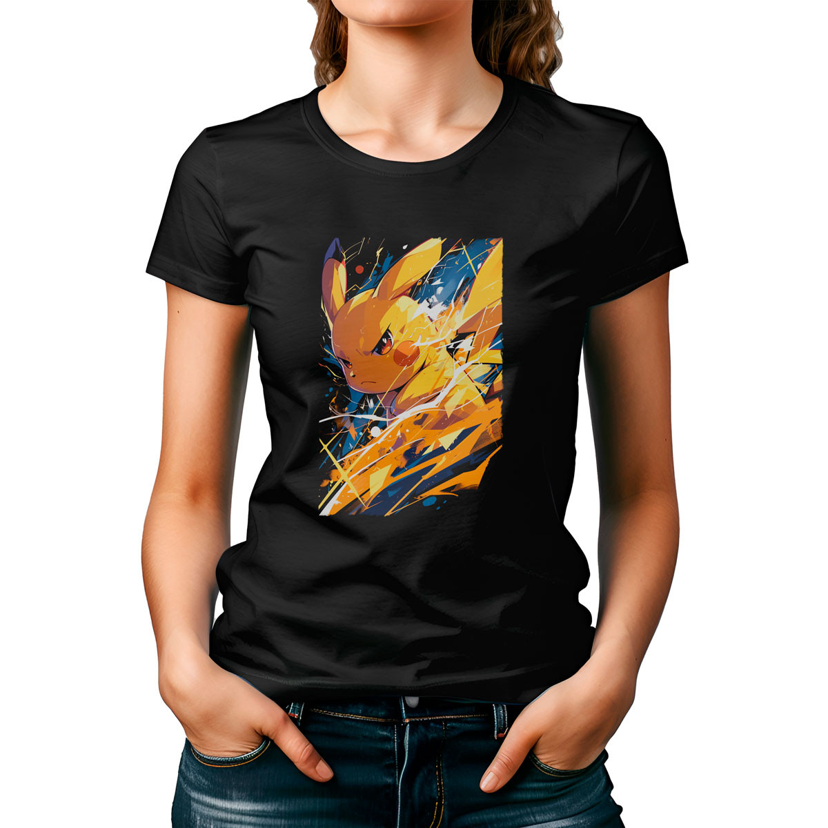 polera-mujer-estampada-pikachu-rayo-pokemon