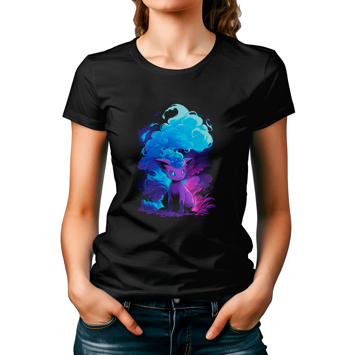 polera-mujer-estampada-vulpix-brillante-anime