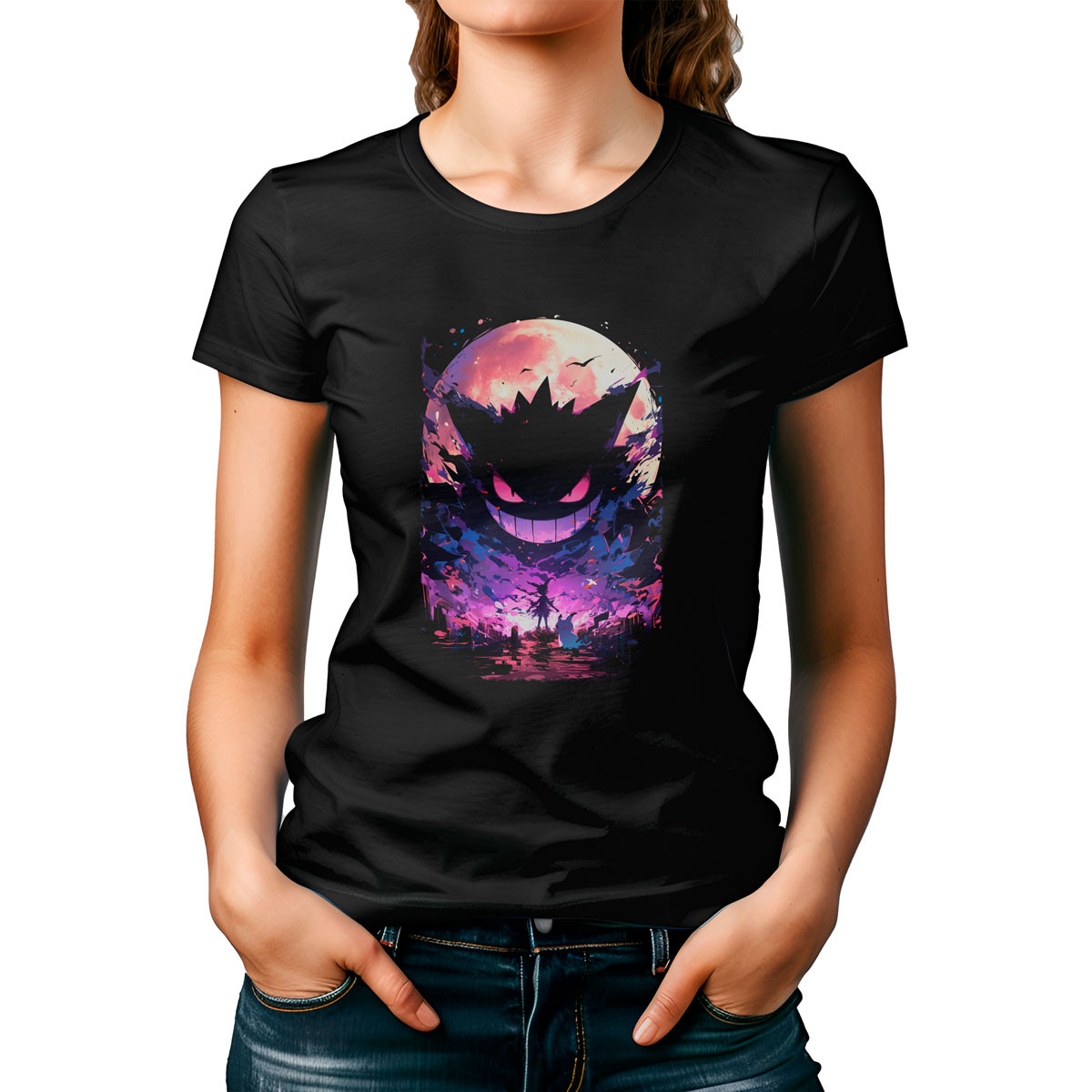polera-mujer-estilo-gengar-silueta-pokemon-anime