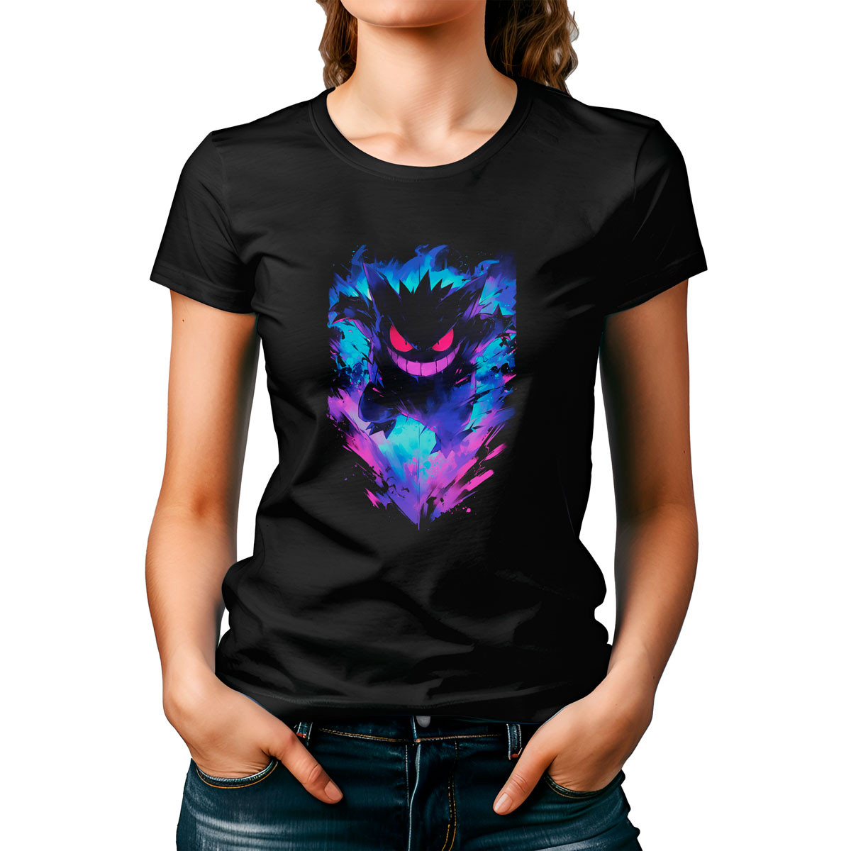 polera-mujer-gengar-brillante-pokemon-anime
