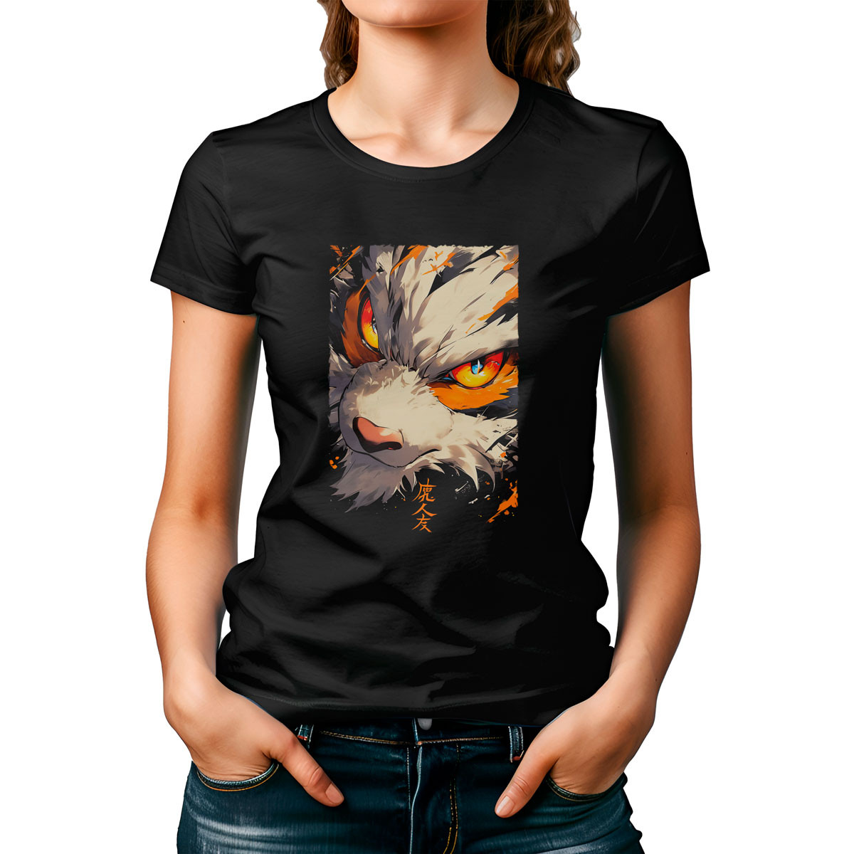 polera-mujer-negra-dise-o-arcanine-ojos-pok-mon