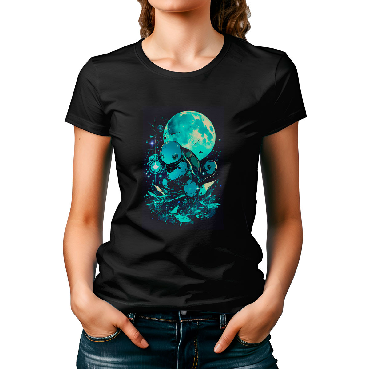 polera-mujer-negro-batalla-squirtle-and-a-moon-anime