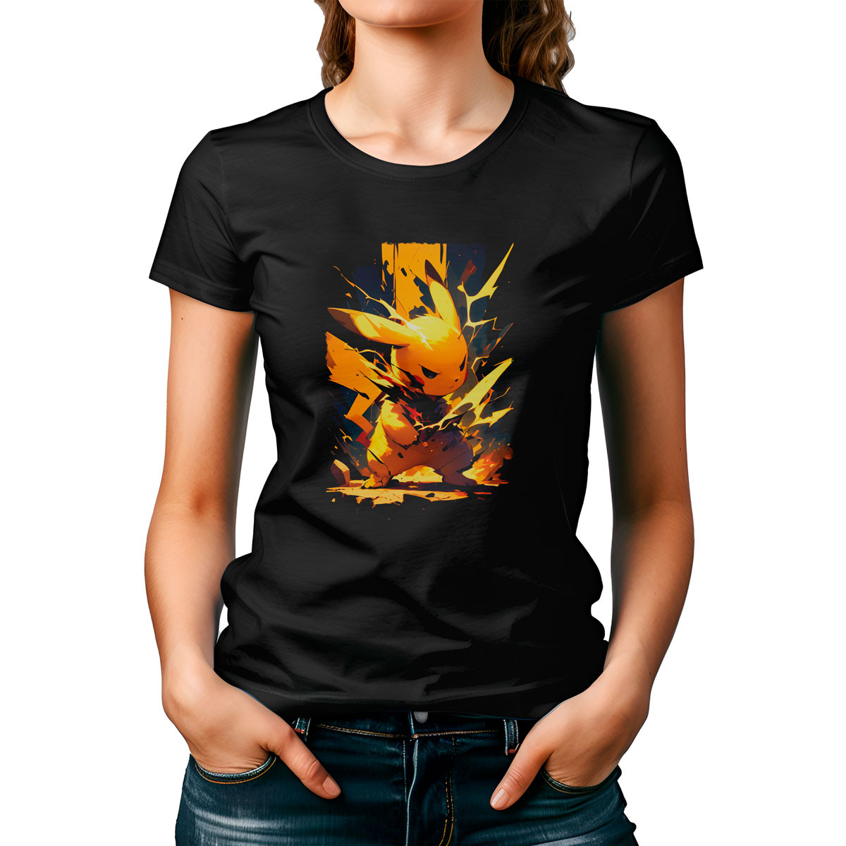 polera-mujer-pikachu-electric-anime-33-negra