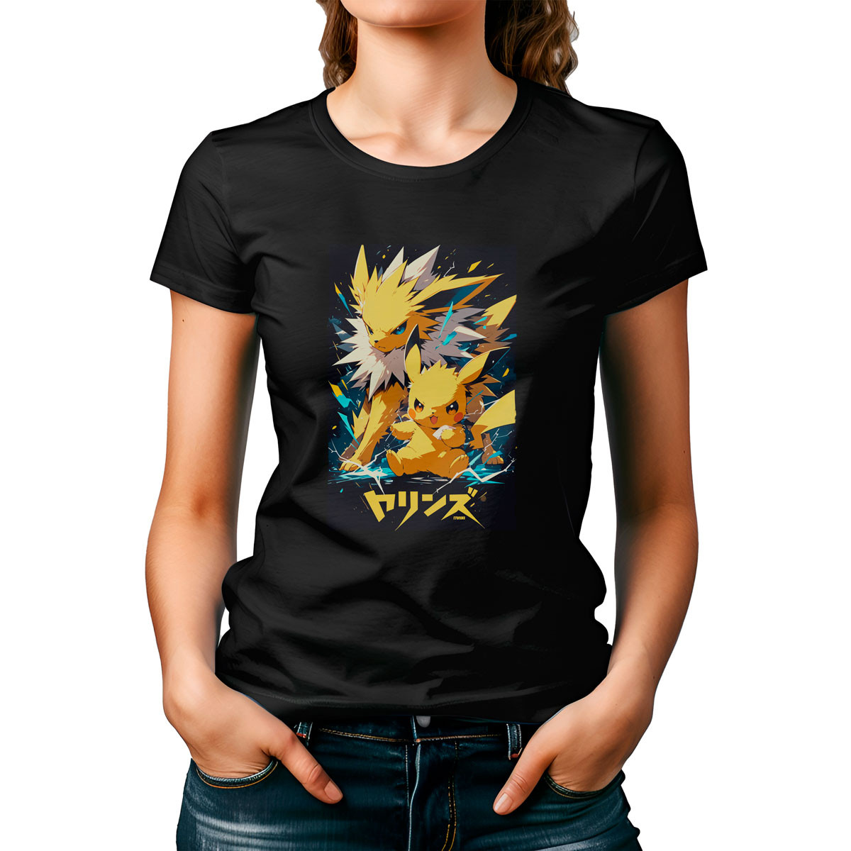 polera-mujer-pikachu-y-jolteon-pokemon-anime