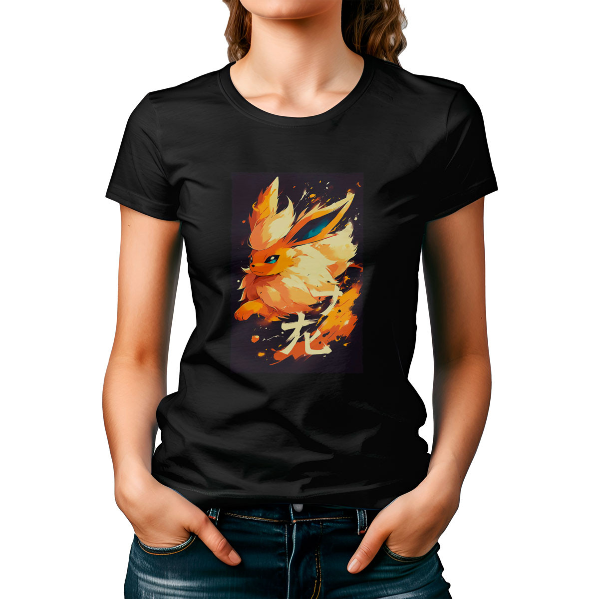polera-mujer-shiny-flareon-ink-pok-mon-estilo