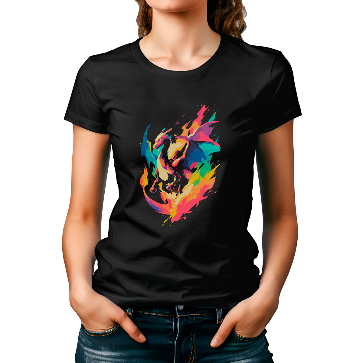 polera-mujer-silueta-charizard-pokemon-alta-calidad