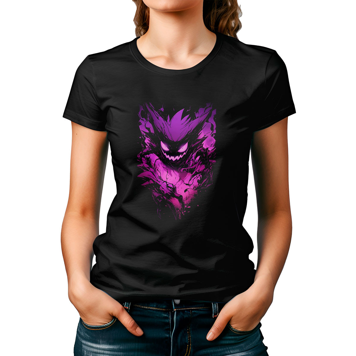polera-mujer-suave-gym-haunter-glowing-pokemon-anime
