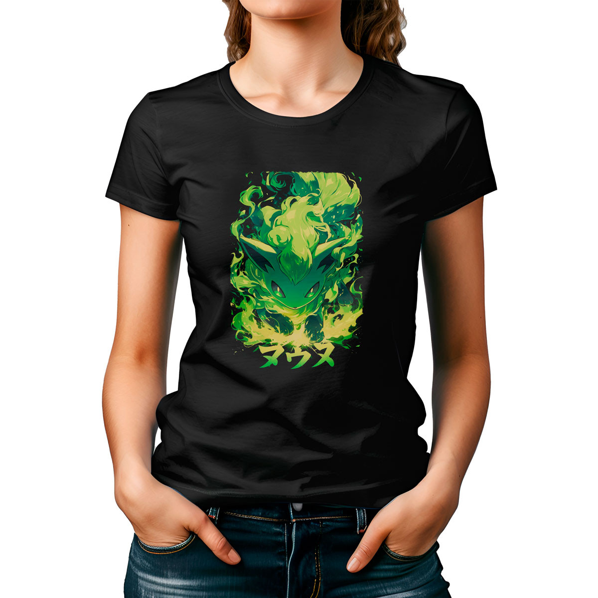 polera-mujer-vulpix-atacando-anime-negro