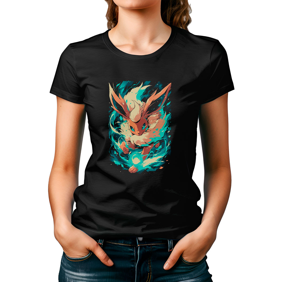 polera-negra-batallas-pok-mon-flareon-fire-spin-design