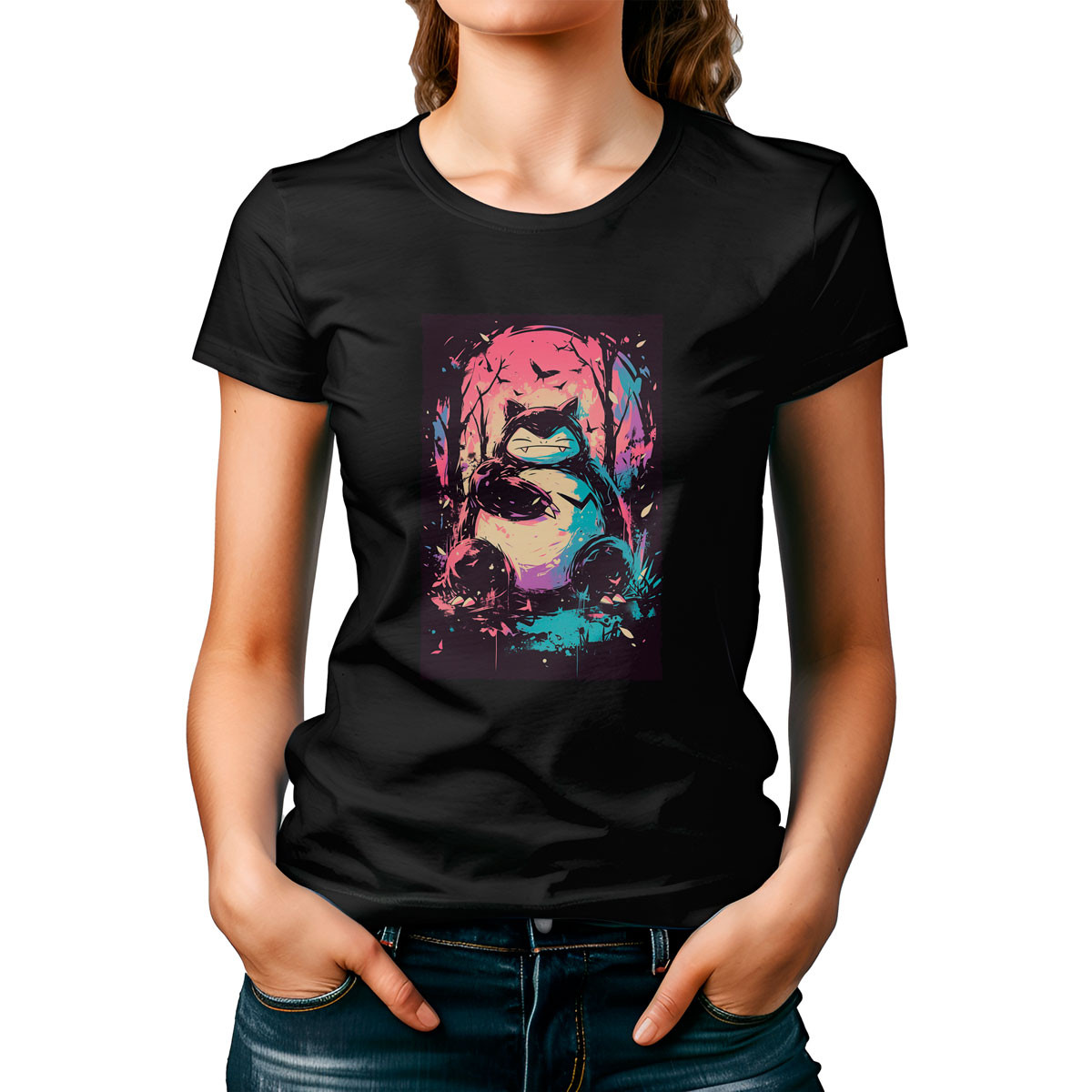 polera-negra-con-dise-o-de-snorlax-pok-mon