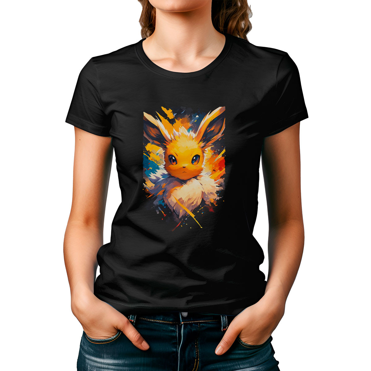polera-negra-entrenador-eevee-face-closeup-pok-mon