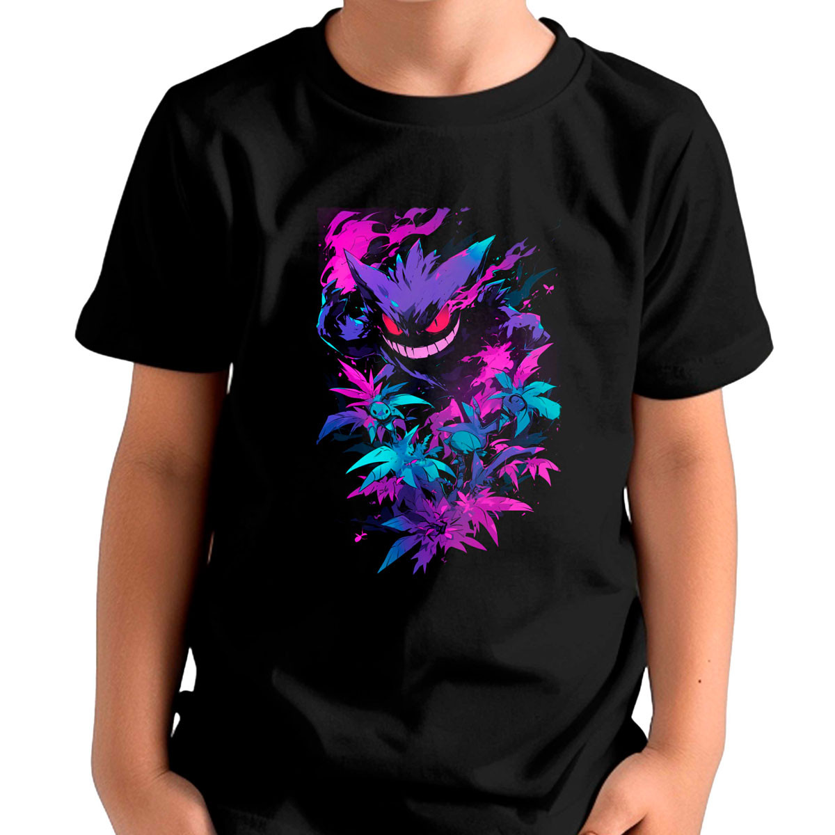 polera-ni-a-gengar-pokemon-anime-black-manga-corta