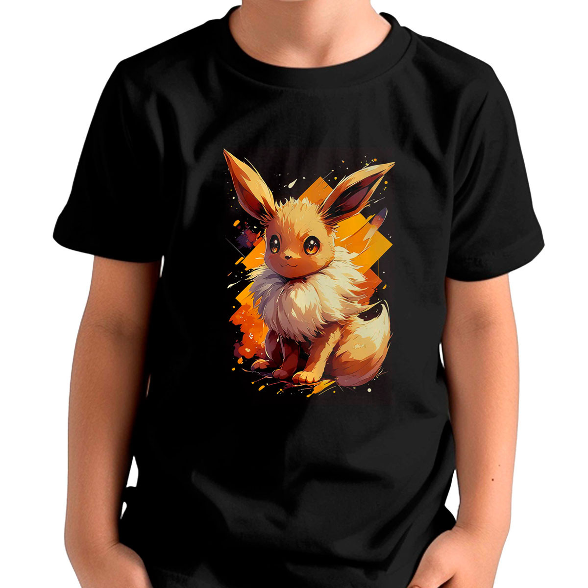 polera-ni-o-eevee-pokemon-negro-fondo-brillante