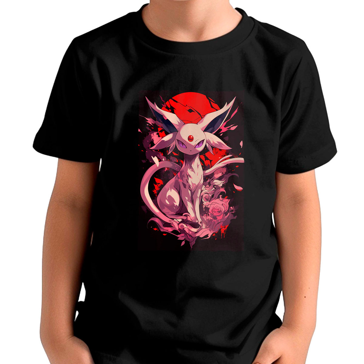 polera-ni-o-espeon-pokemon-negro-estilo-gym-manga-corta