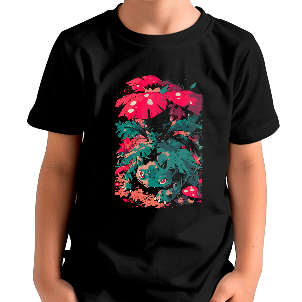 polera-ni-os-dise-o-venusaur-pokemon-negro