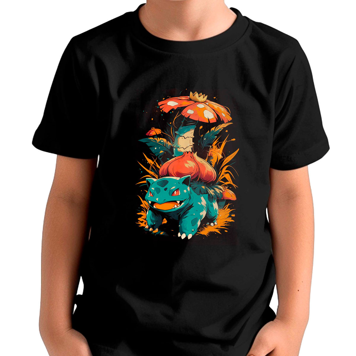 polera-ni-os-estampada-batalla-venusaur-shiny-pok-mon-anime
