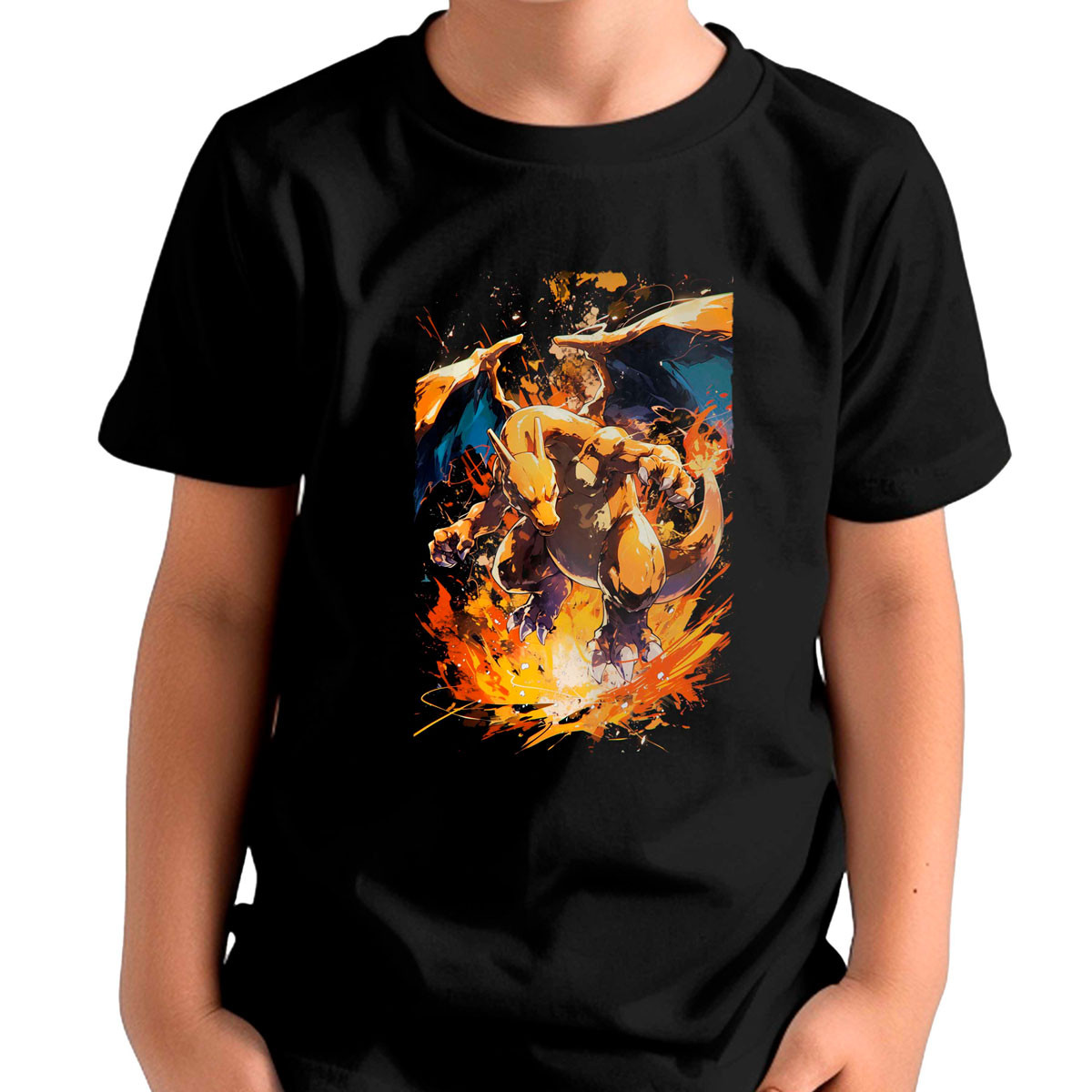 polera-ni-os-estampada-charizard-pokemon-anime