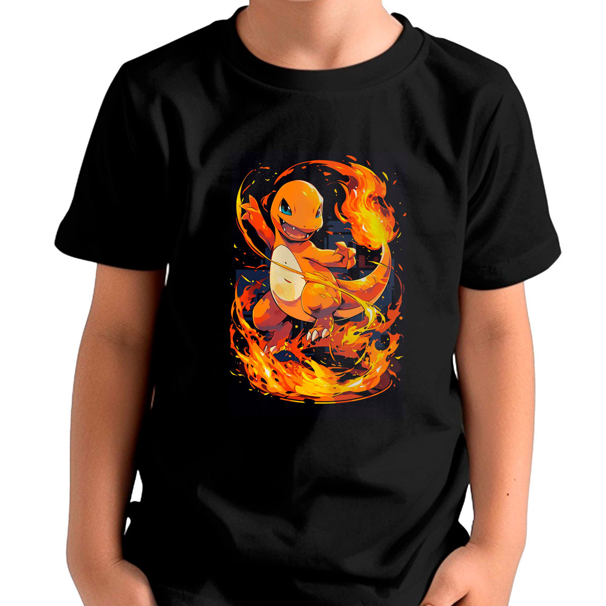 polera-ni-os-estampada-frontal-batalla-charmander-pok-mon-anime