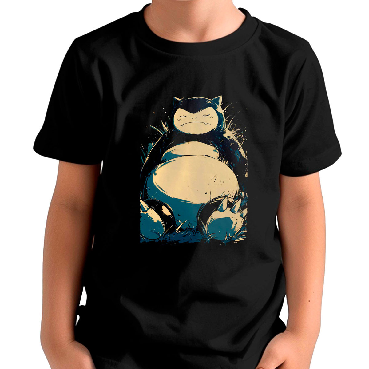 polera-ni-os-estampada-frontal-gym-dise-o-snorlax-pok-mon-anime